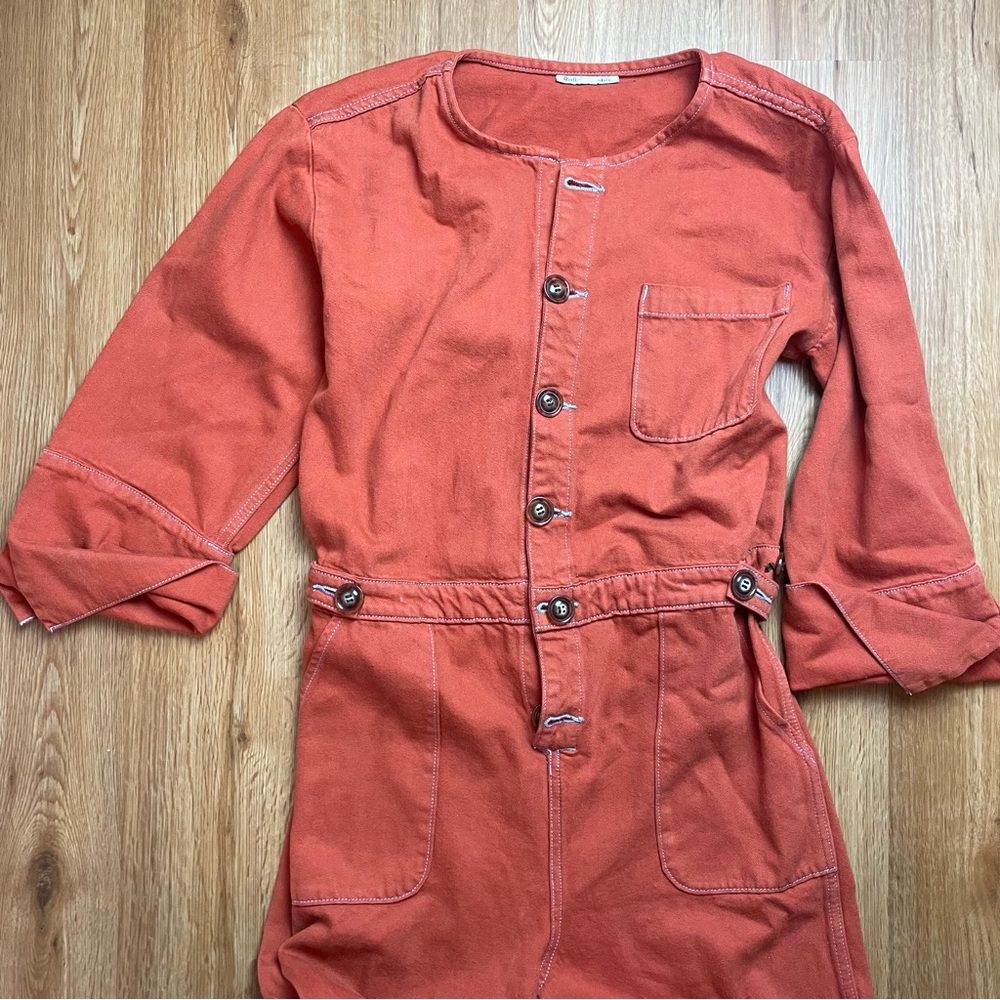 Roller Rabbit Abilene Orange Utility Jumpsuit - image 2